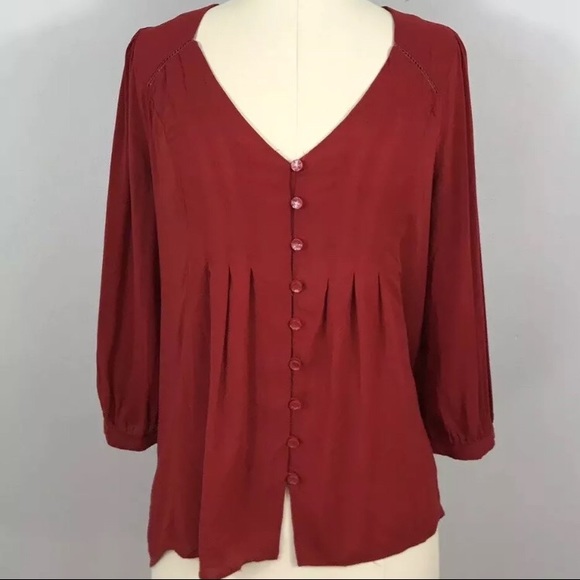 Anthropologie 0 XS Blouse Top Vanessa Virginia S - Picture 2 of 8